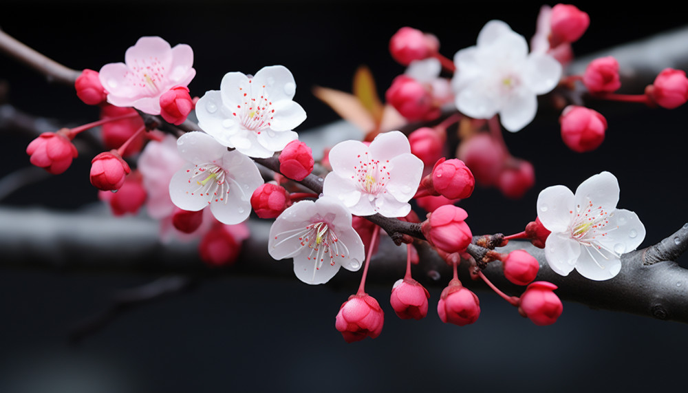 Les dissemblances entre la fleur de prunier et la fleur de cerisier